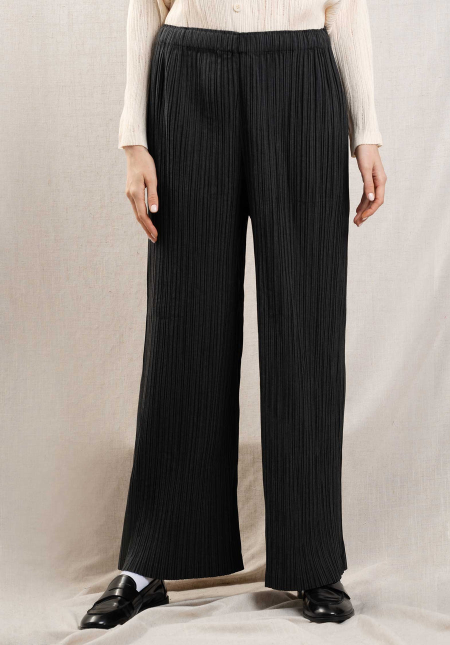 Pleated Trousers Gdm248 Stripe-Grey