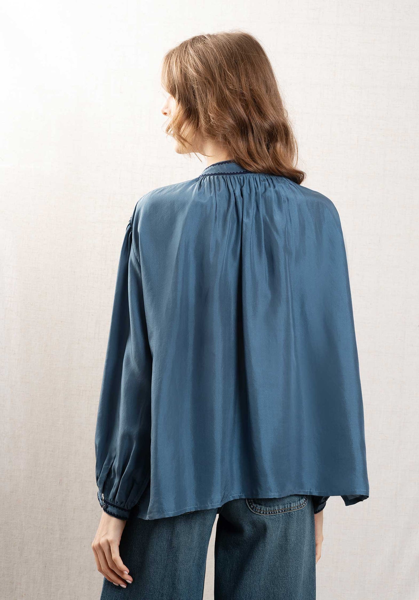 Blouse Be 24484 Soire Top Blue-Navy