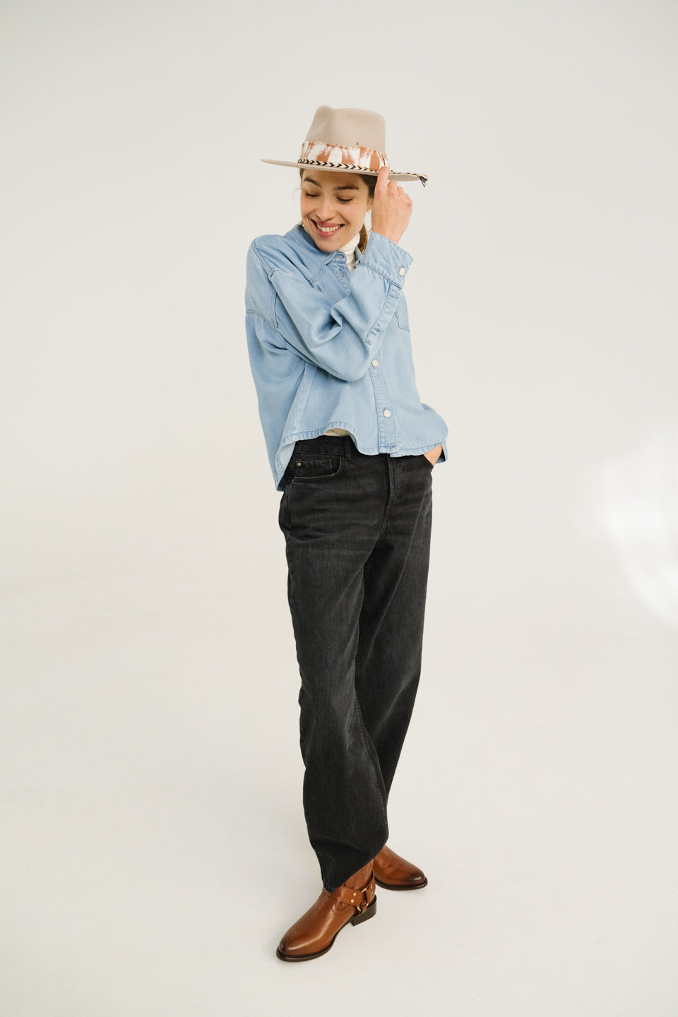 Shirt Emi Bleach Bleu-Indigo