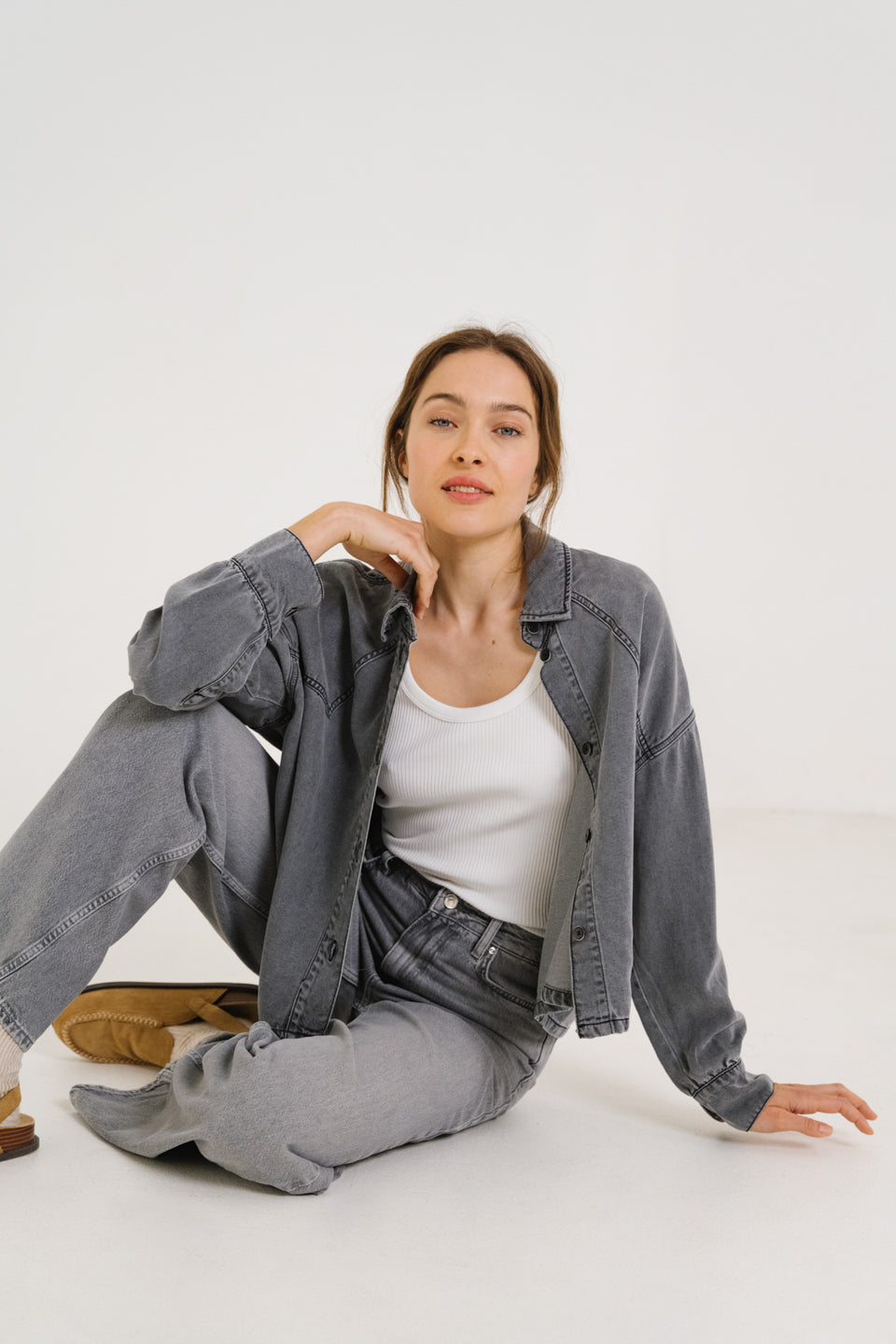 Shirt Emi Brume Noir-Denim