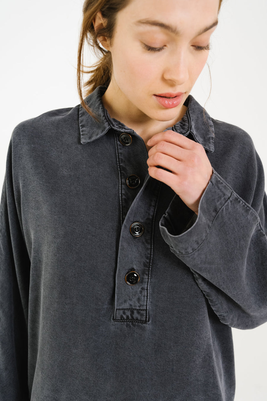 Sweatshirt Joanie G Joanie Grey Noir-Denim