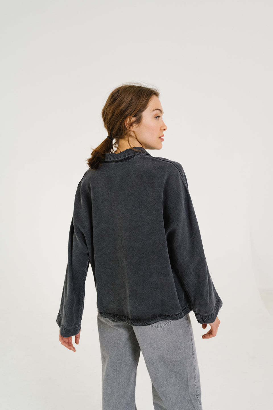 Sweatshirt Joanie G Joanie Grey Noir-Denim