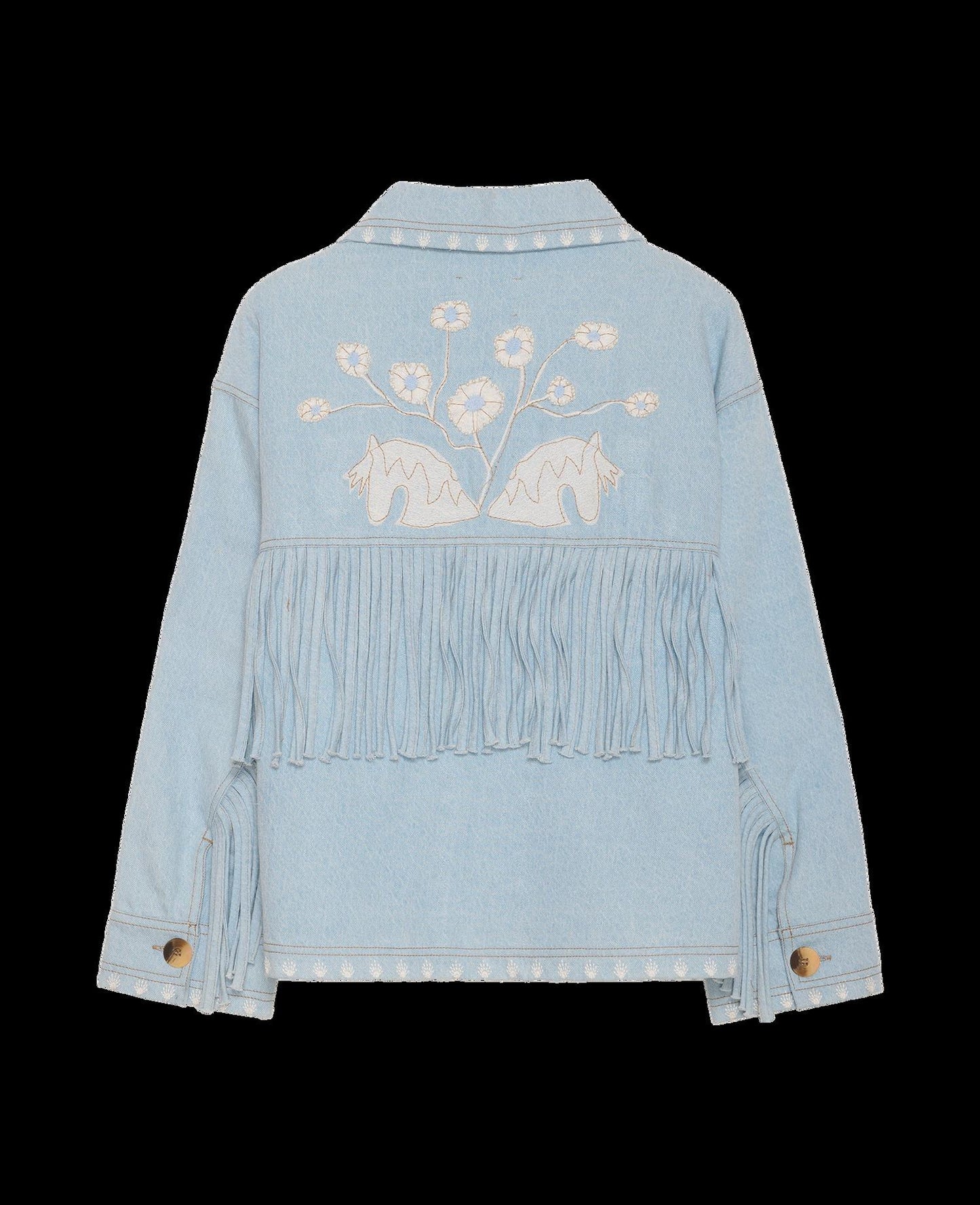 Unisex Jacket Fabric - Indigo Washed Vintage Denim