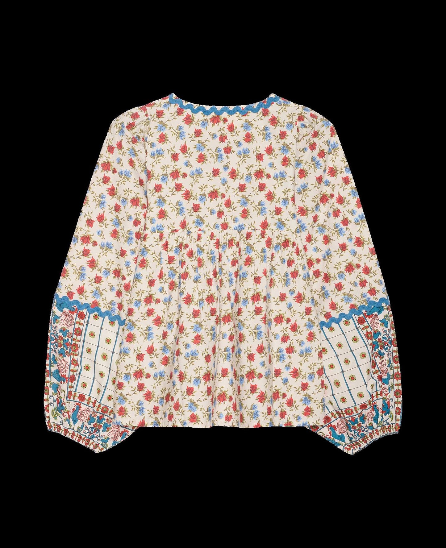 Blouse Coral Top Rooster