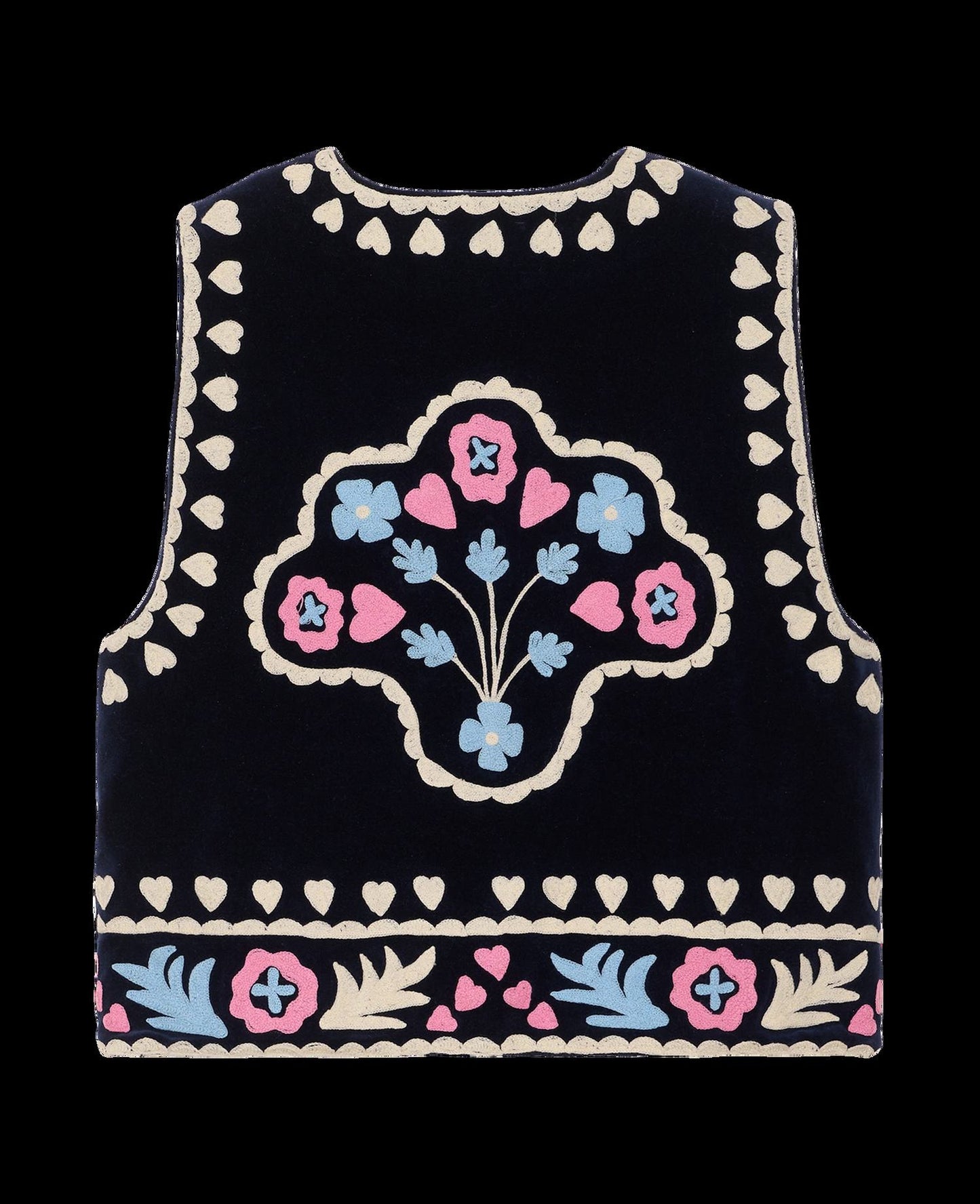 Men's Longline Vest Premium Italian Wool Blend - Navy