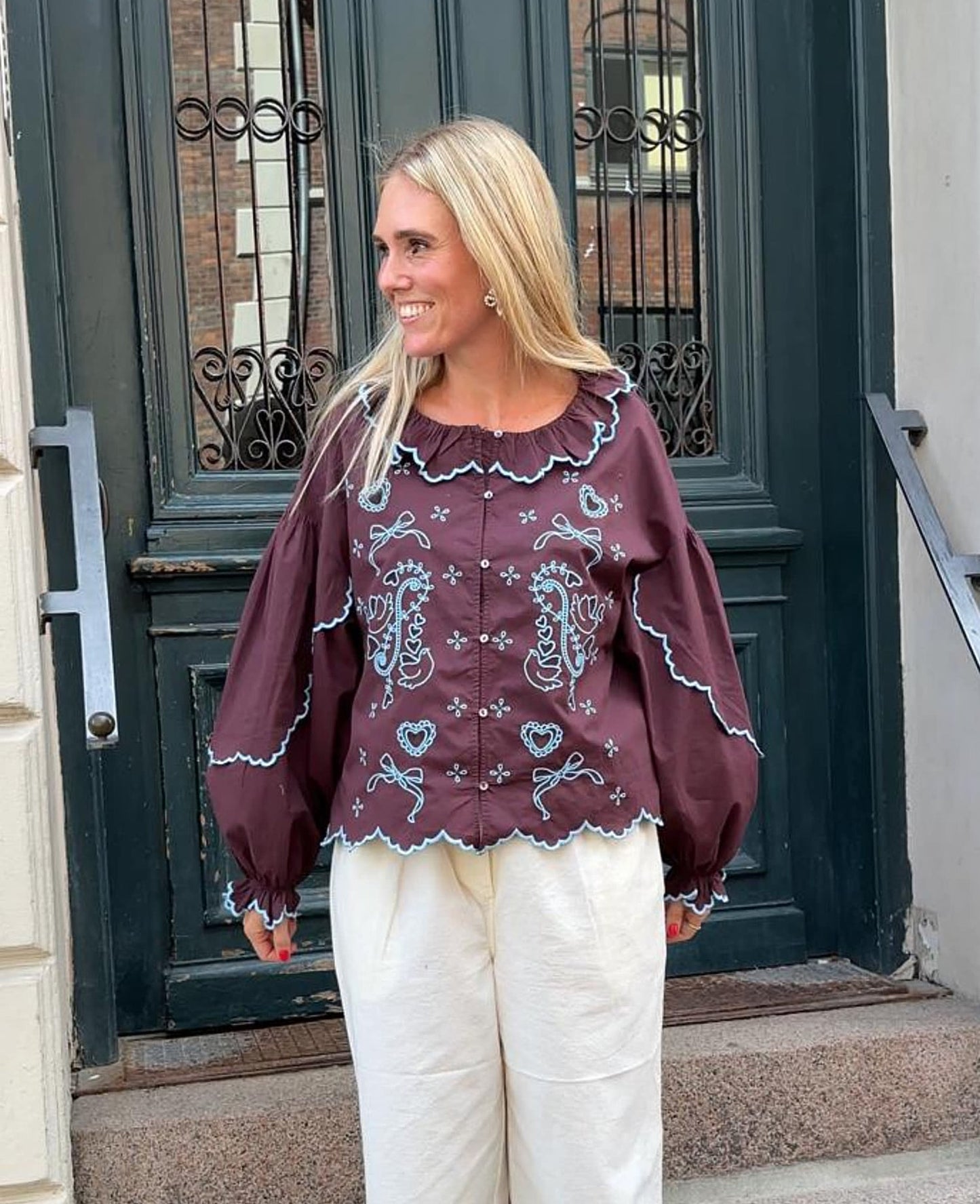 Blouse Tone Shirt Wine