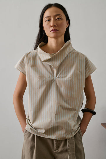 Blouse Che0093 Farah Gris-Bleu