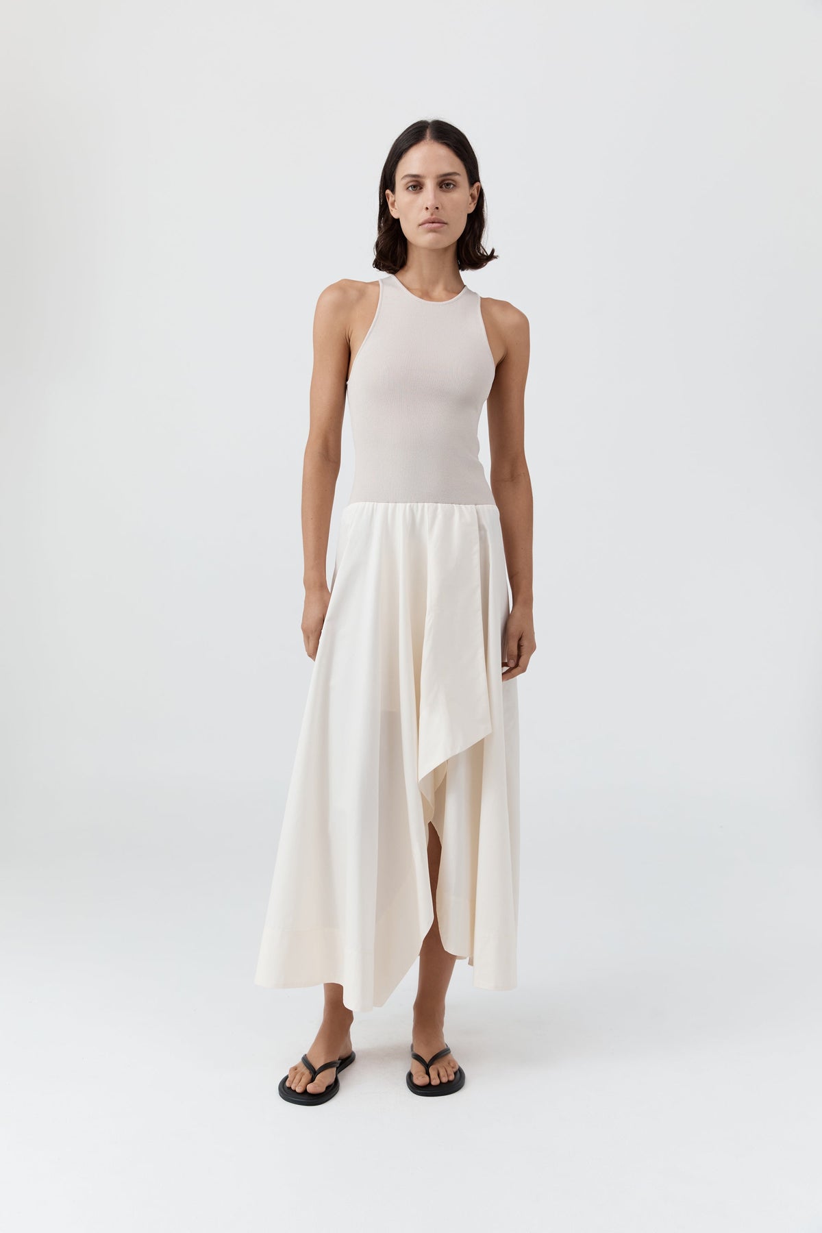 ST. Agni | Knit Bodice Asymm Dress