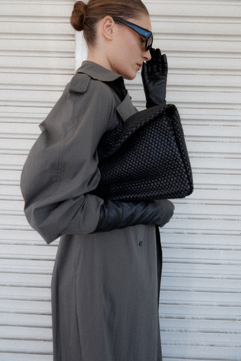 Shoulder Bag Lattice Everyday Black
