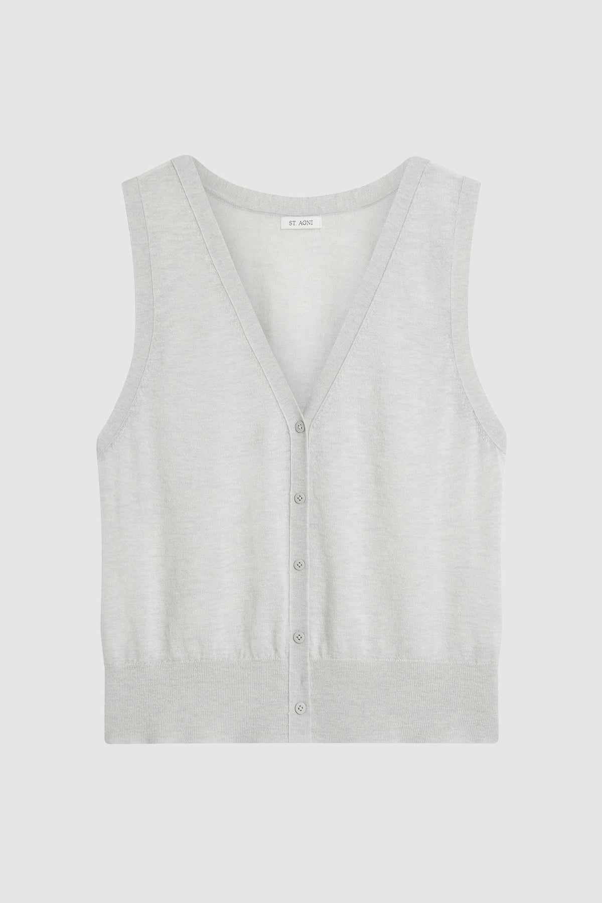 Vest Wool Oupa Vest Light-Grey-Marle