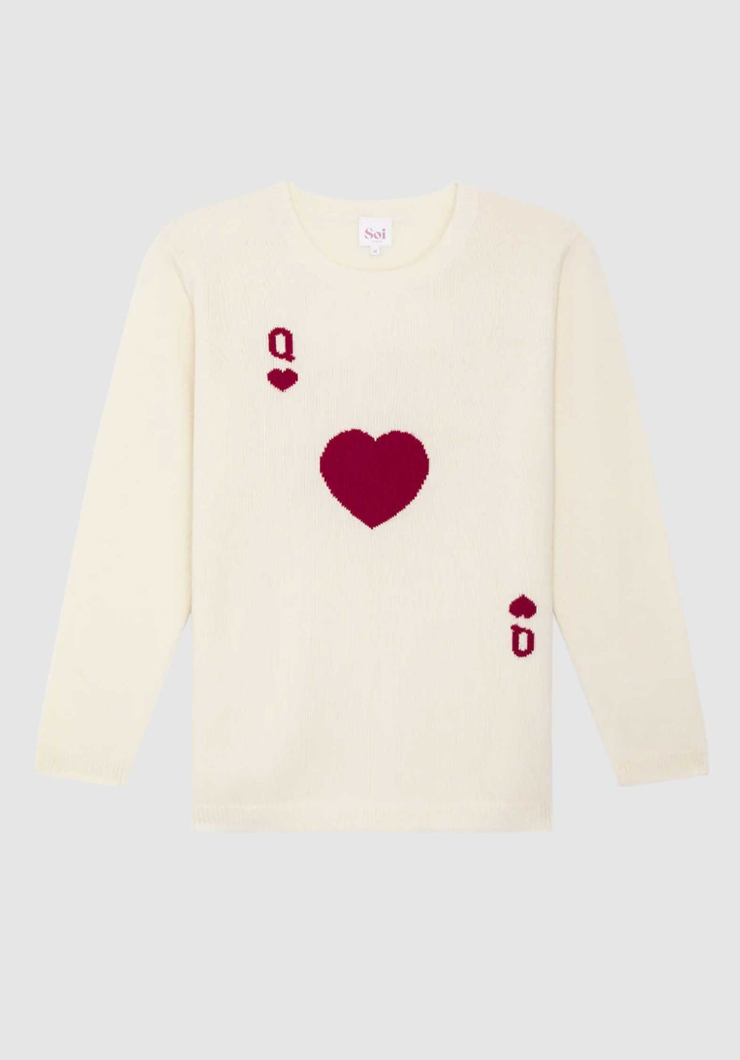 Pullover Dame De Coeur Blanc