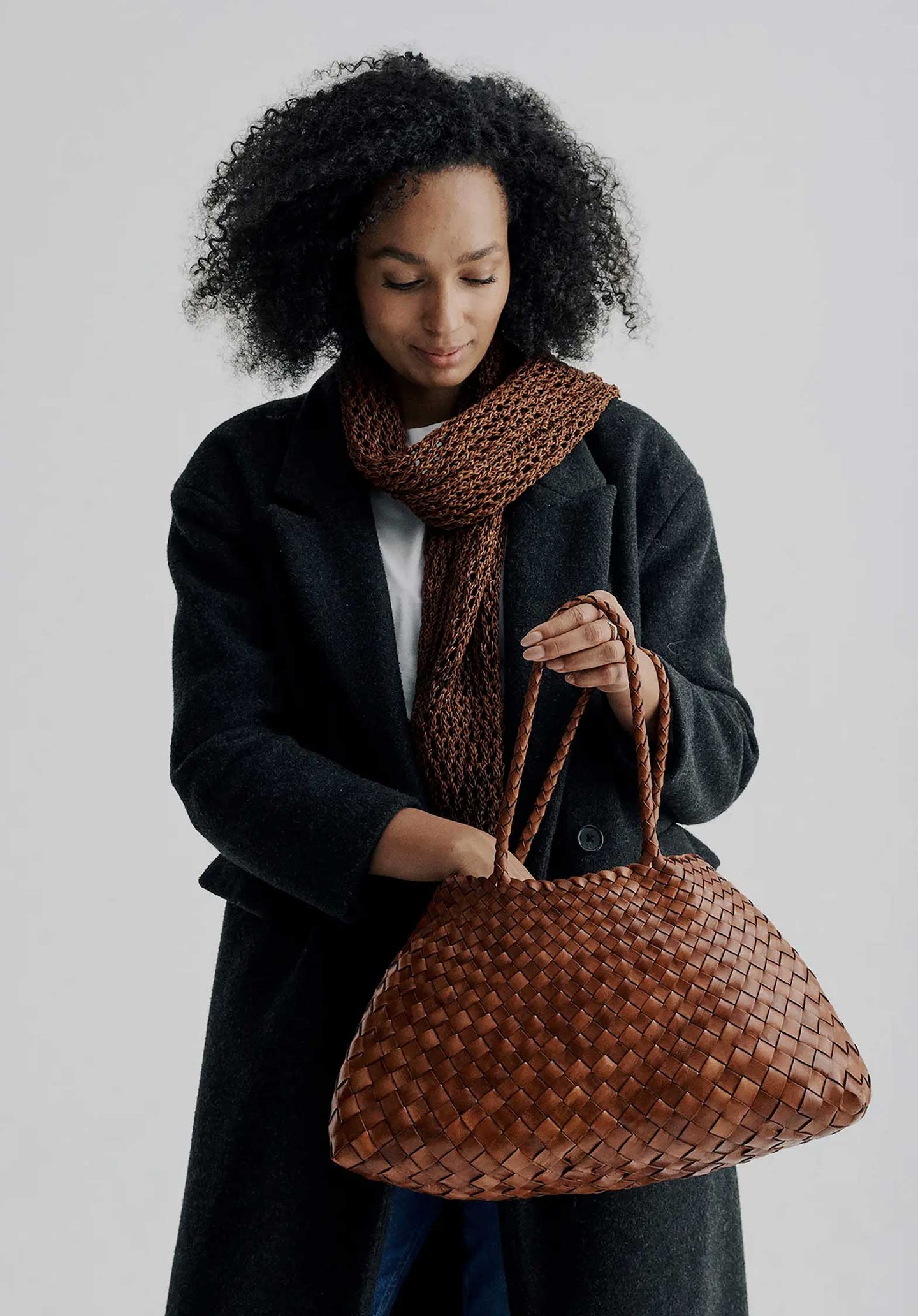 Shoulder Bag Santa Croc Santa Croce Big Tan-Black-Edge