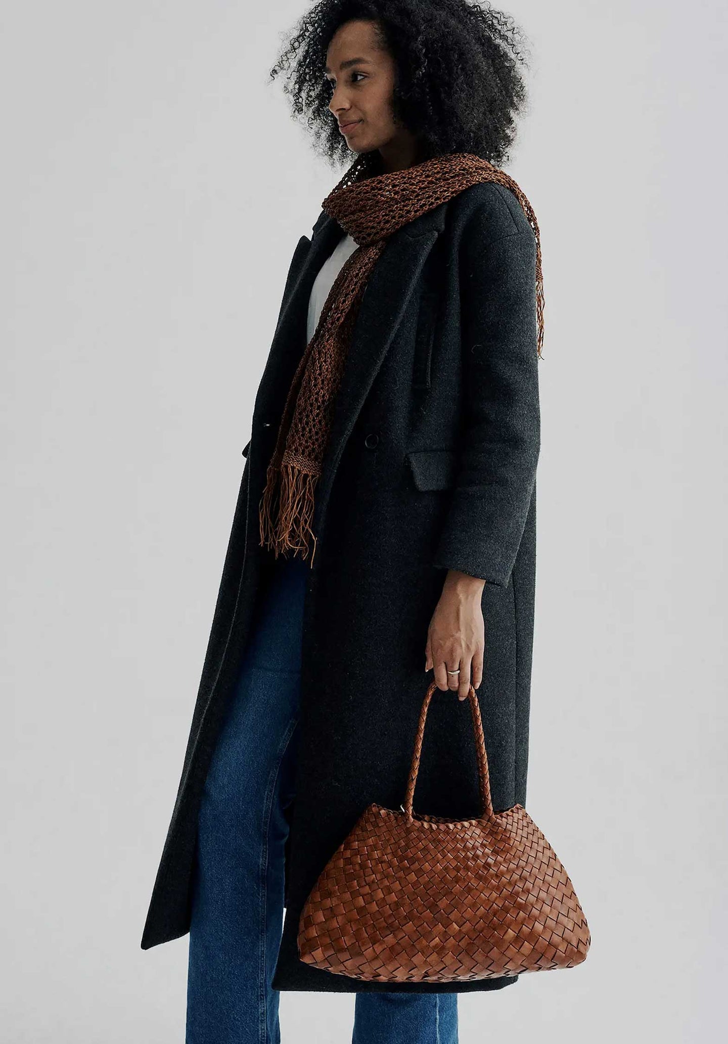 Shoulder Bag Santa Croc Santa Croce Big Tan-Black-Edge