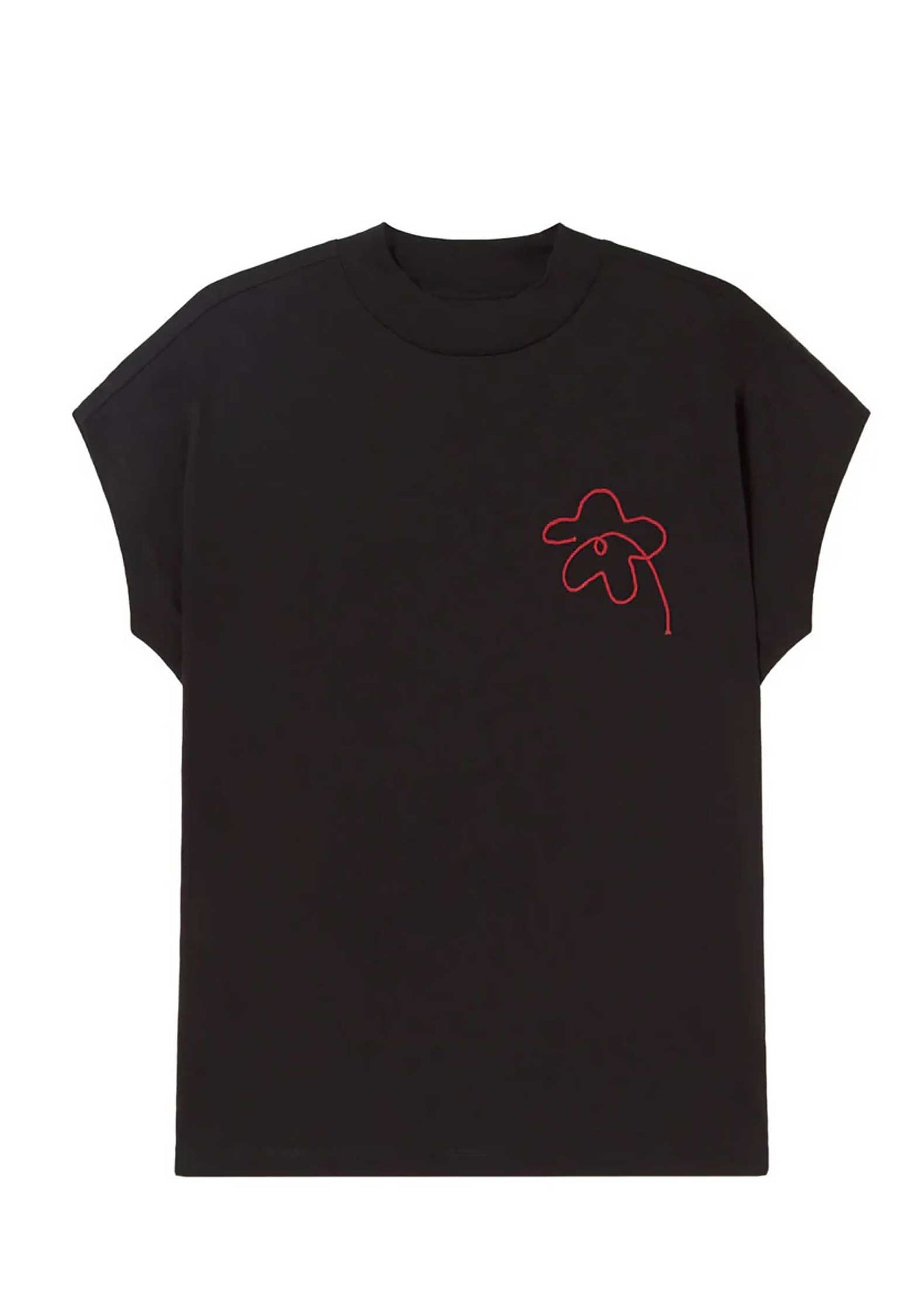 Tshirt Volta Flower Cor Black