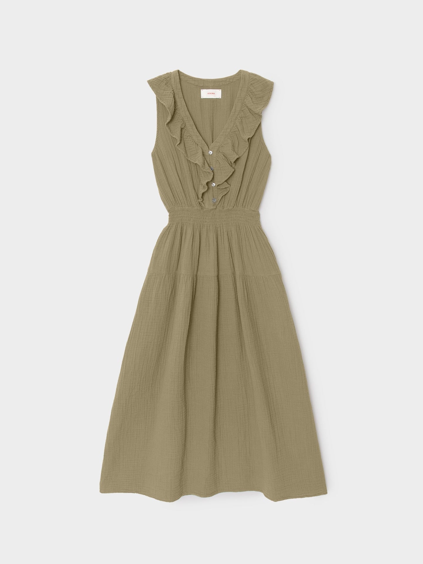 washed olive green dress Cute Washed Olive Green Dress - Shirt Dress - Sleeveless Dress - Midi Dress  - $64.00
