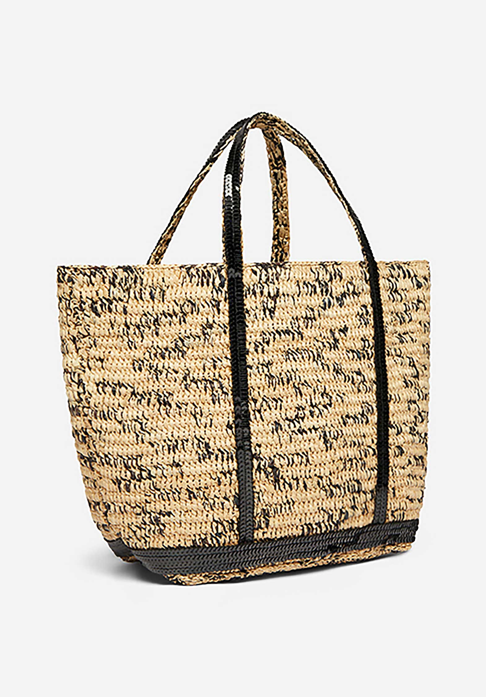 Canvas S Cabas Tote Carried by Hand or on the Shoulder Anthracite