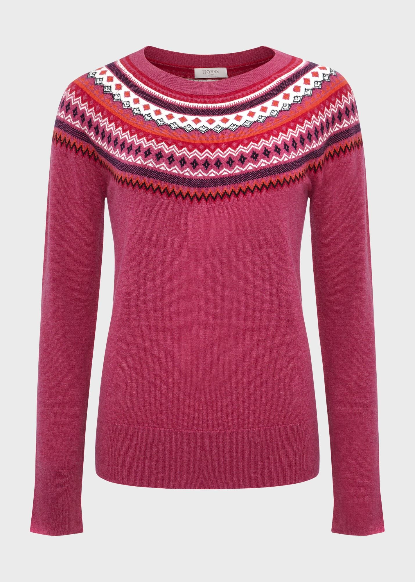 Pink top fairisle jumper