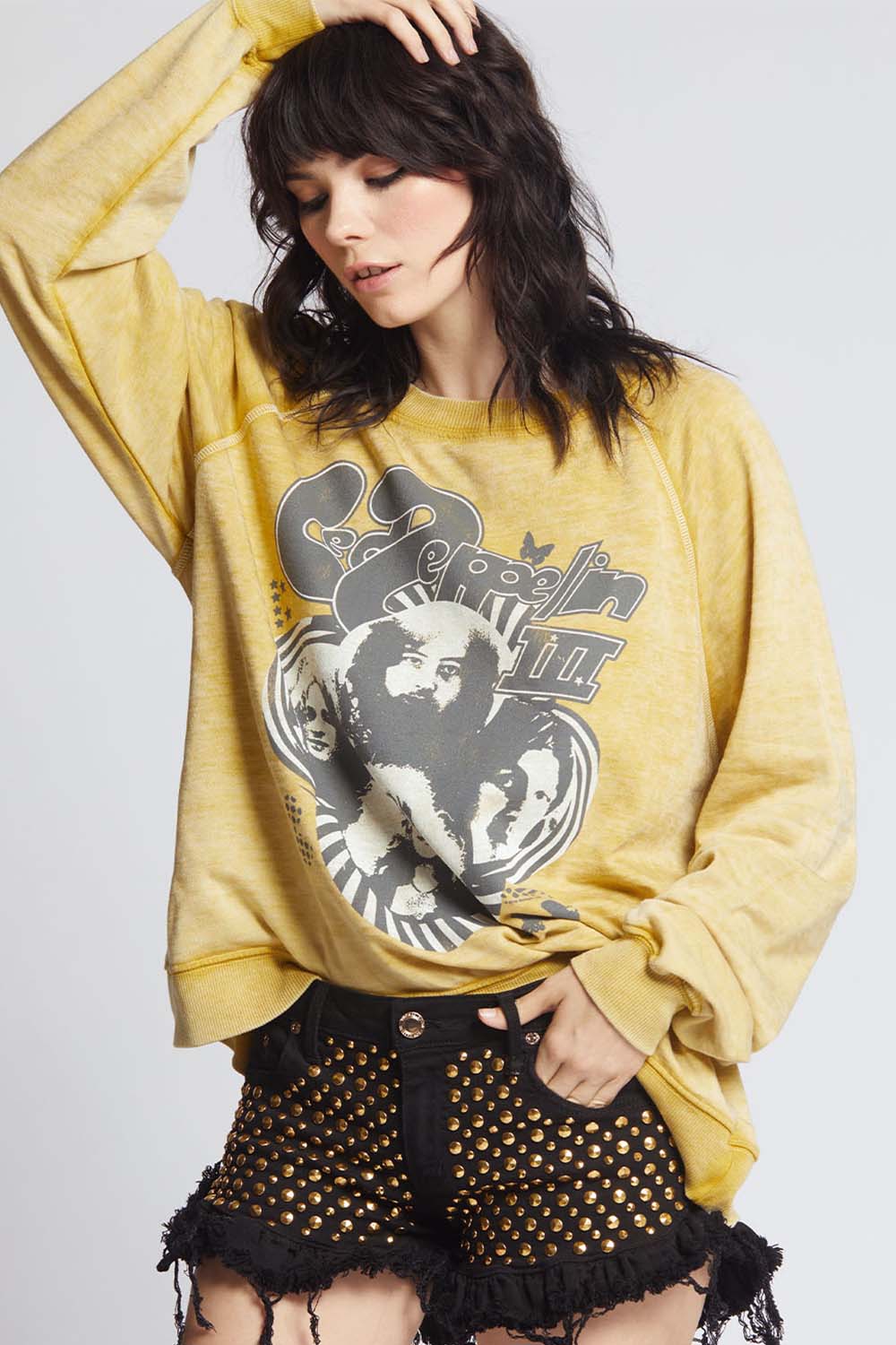 Led Zeppelin Band Sweater 301880 Mustard – RUE MADAME | BOUTIQUE