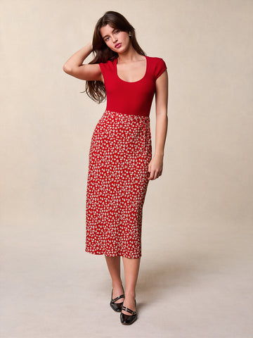Skirt Carina Bucolique-Rouge