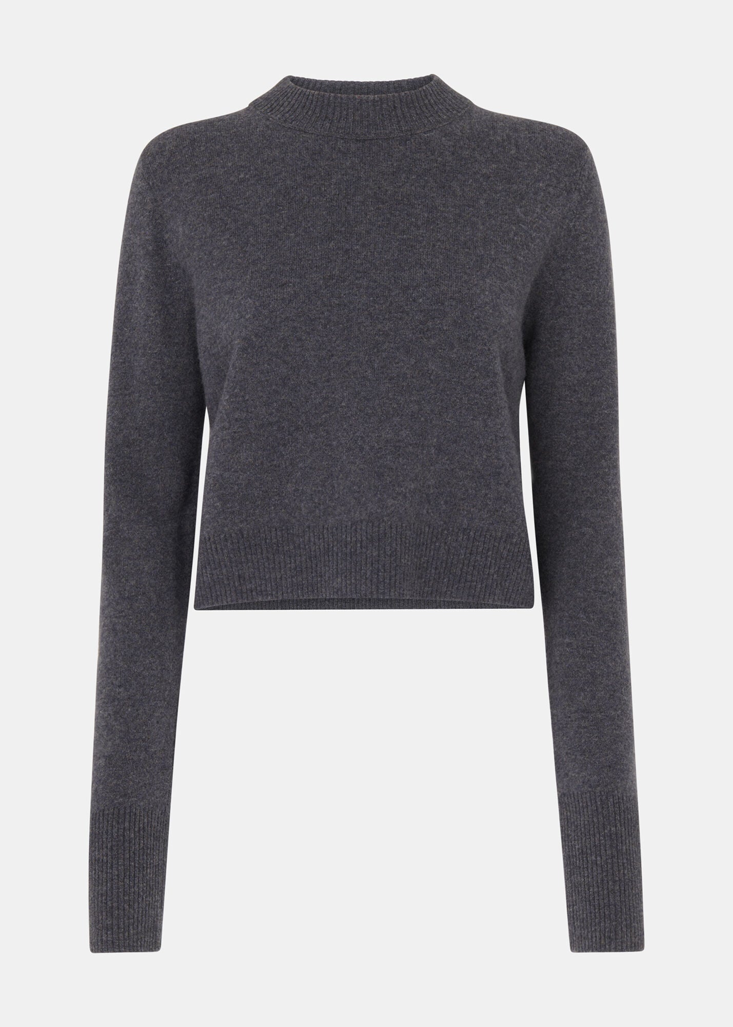 Wool Cropped Sweater 37112 Dark-Grey