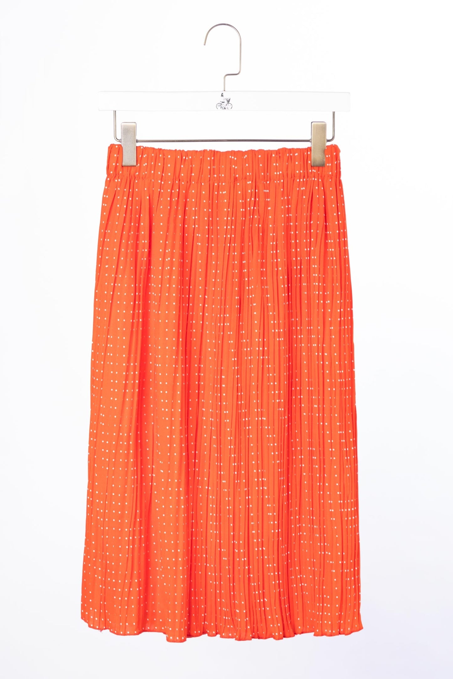 Pleated Skirt With Polka Dot Print