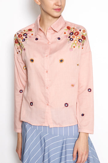 Embroidered Long-sleeve Shirt