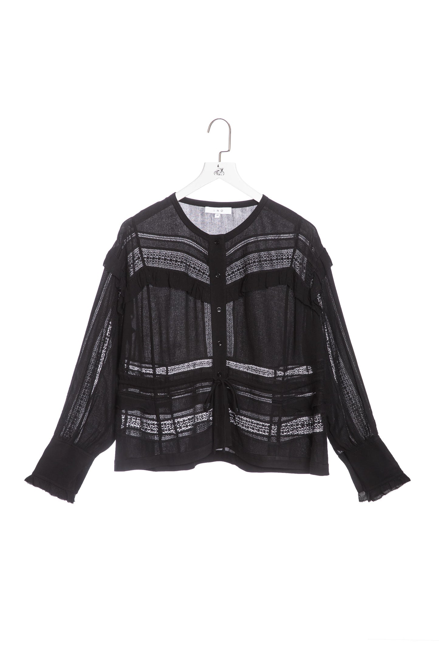 Laced Long-sleeve Blouse