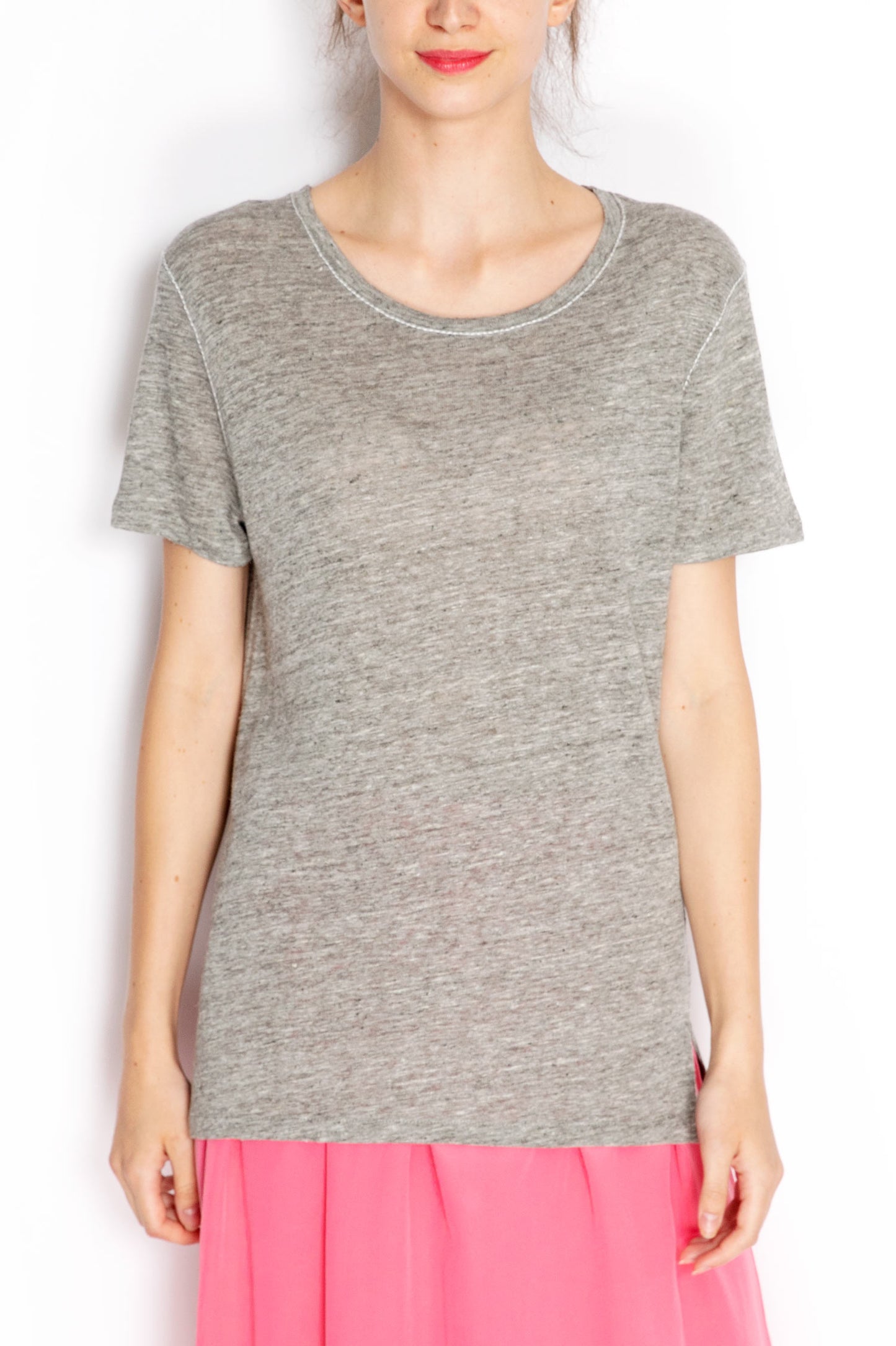 Linen Contrast Thread T-shirt