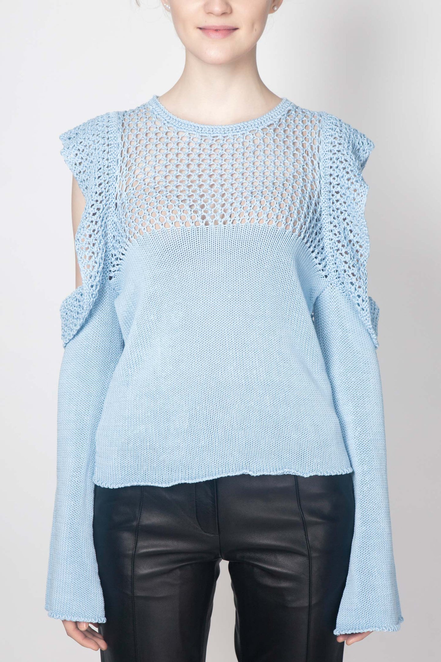 Cut-out Sweater with Elongated Sleeves