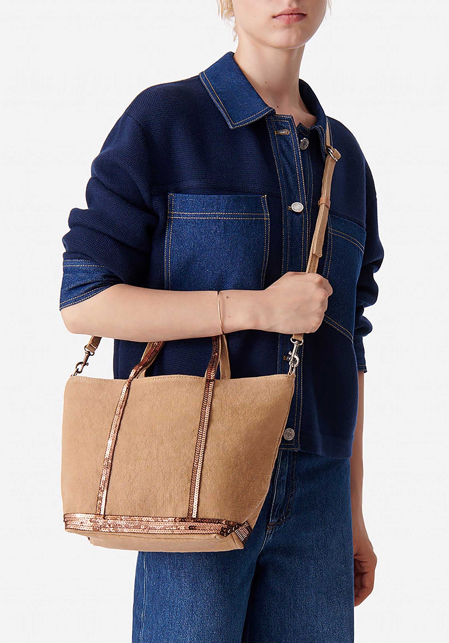 Tote Bag Linen Cabas S Ve31-v40435 Jute