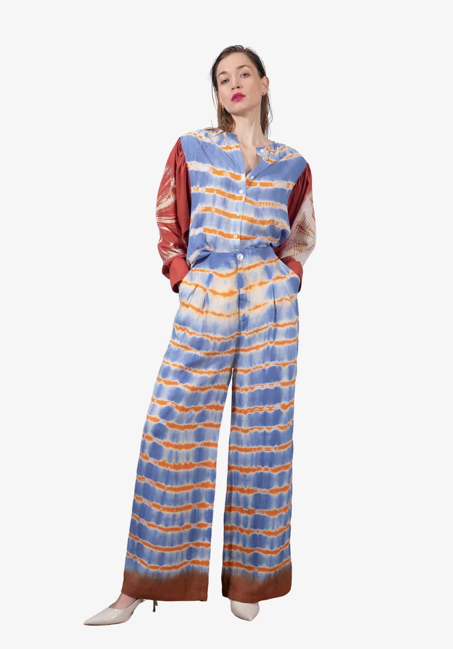 Blouse Rahi Blouse Blue-Orange