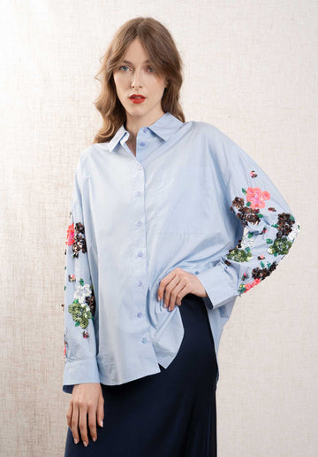 Blouse Gristle Blue-Monday