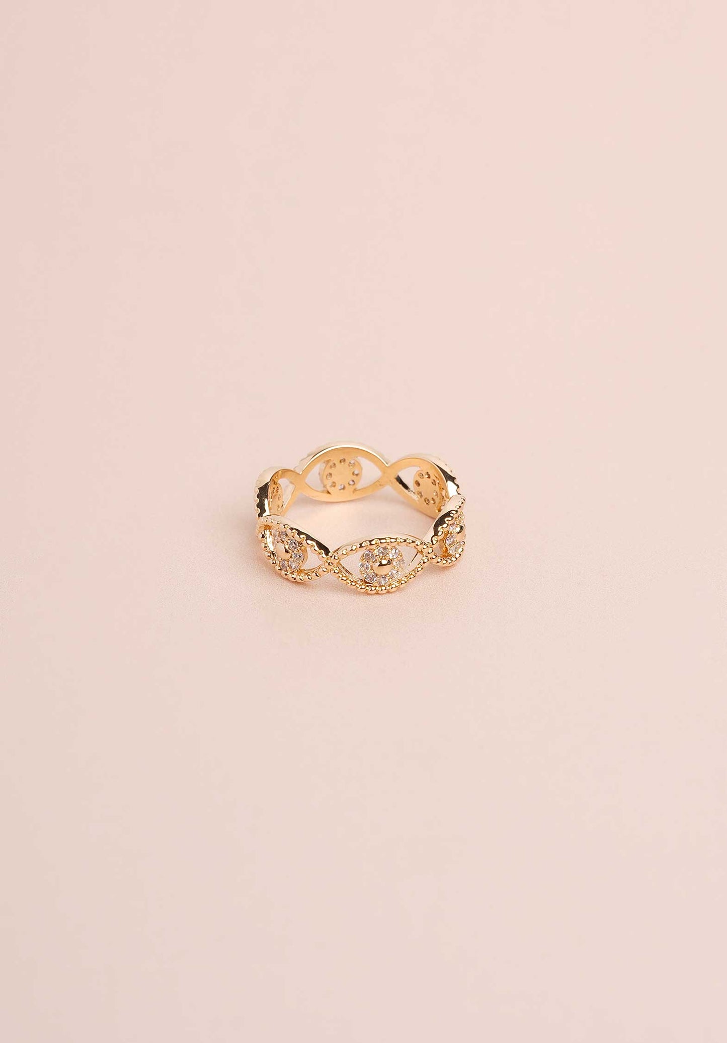 Ring Eye Zirc Ring Gold