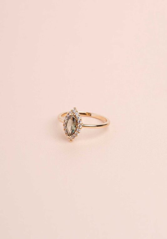 Ring Zirc Stone Eye R Gold