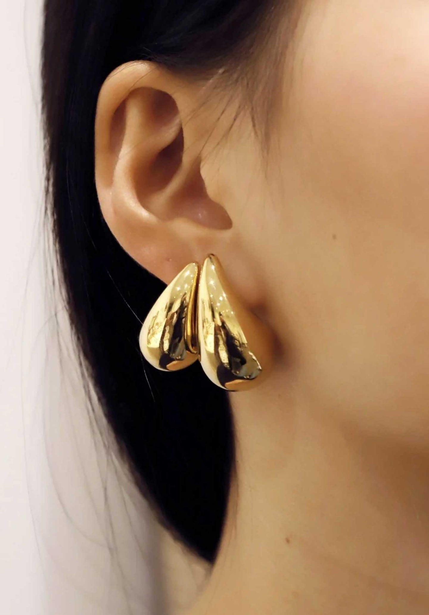 Earring 23acer101 Larmes Boucles Gold