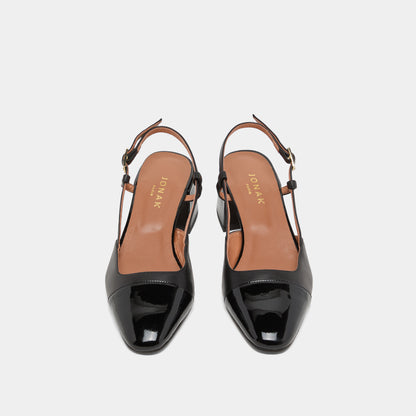 Salomes/babies Dhapopy Vernis/cuir Noir-noir