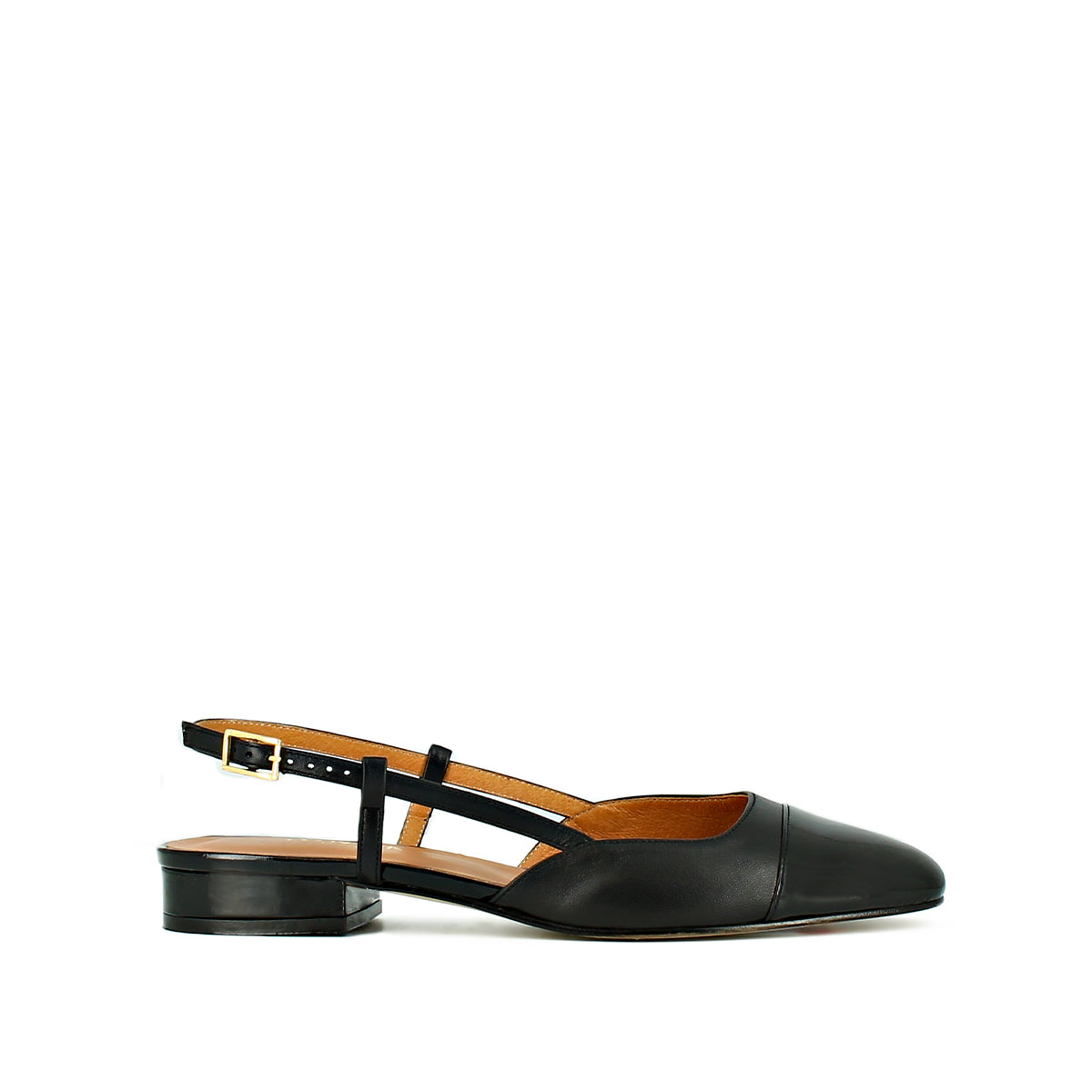 Ballerines Dhapou Vernis/cuir Noir-noir