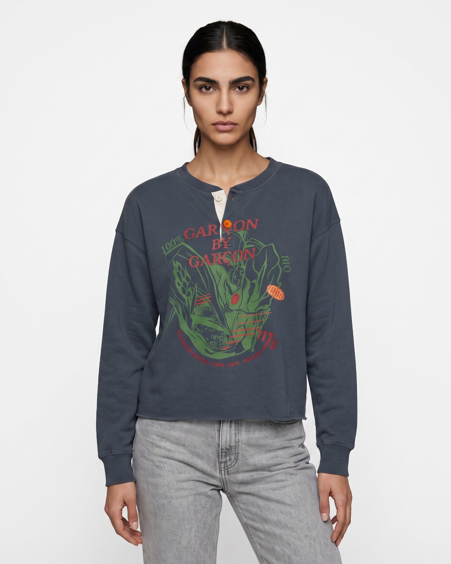 Garcon by Garcon | Henley Sweatshirt - Navy