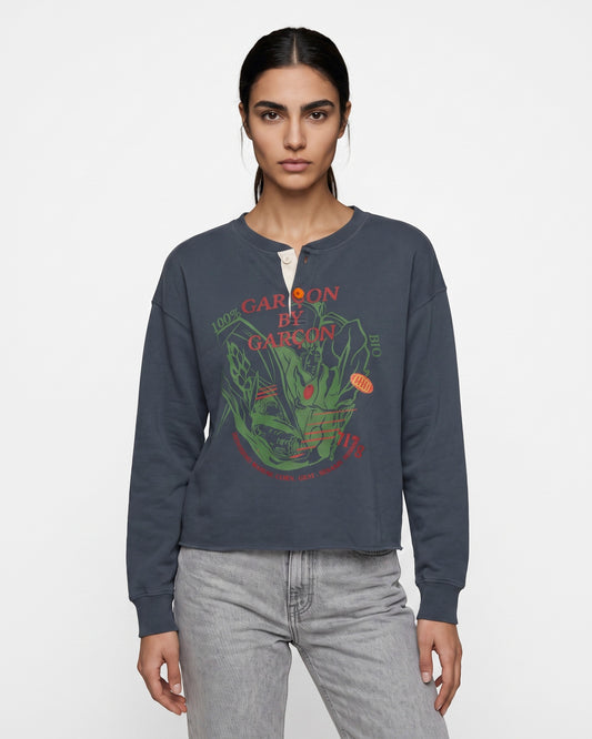 Garcon by Garcon | Henley Sweatshirt - Navy
