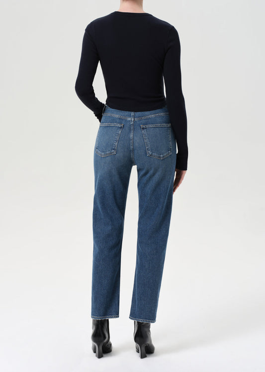 Jeans 90s Pinch W Crop Overcast