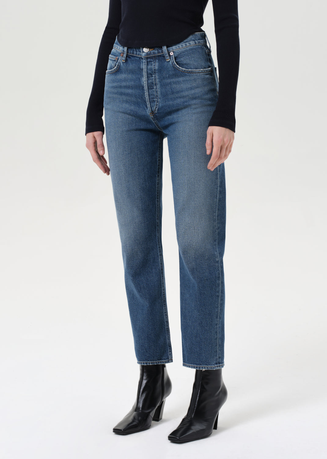 Jeans 90s Pinch W Crop Overcast