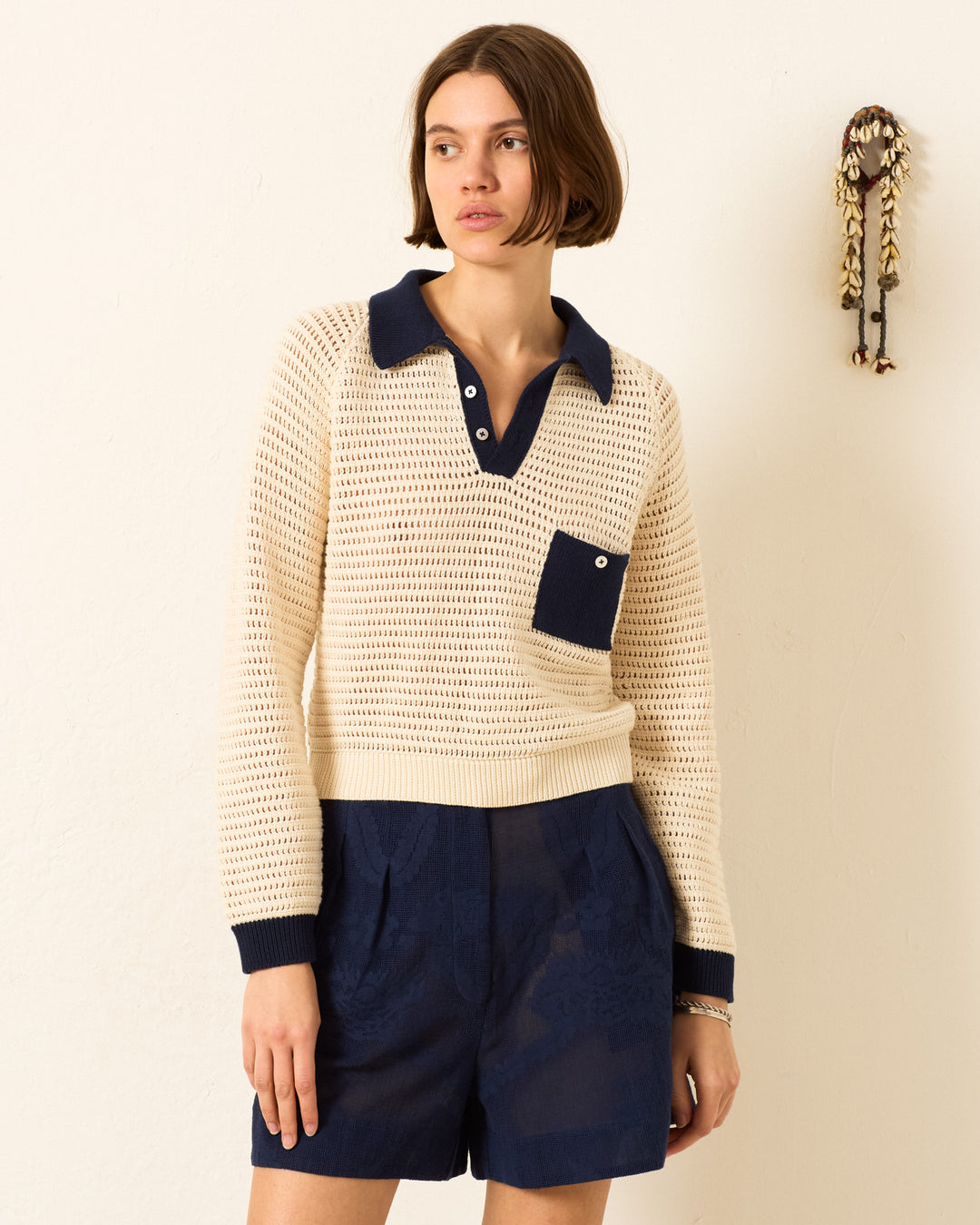 Sweatshirt Liza Captain Cro White