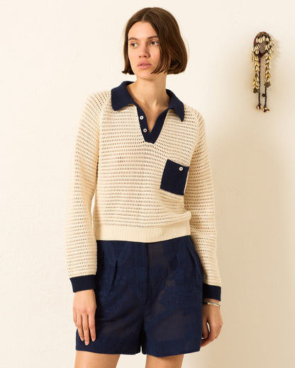 Sweatshirt Liza Captain Cro White