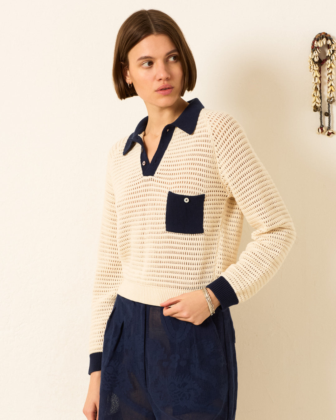 Sweatshirt Liza Captain Cro White