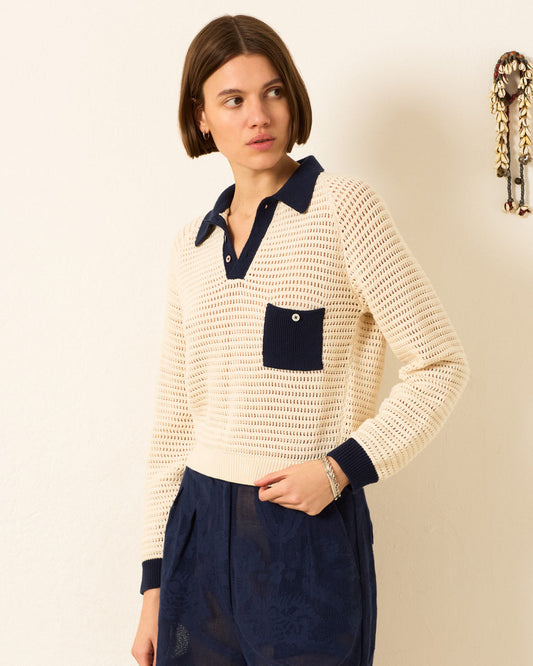 Sweatshirt Liza Captain Cro White