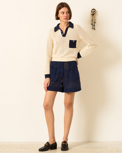 Sweatshirt Liza Captain Cro White