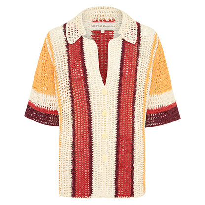 Blouse James Shirt Red-Papaya