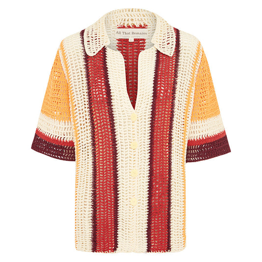 Blouse James Shirt Red-Papaya