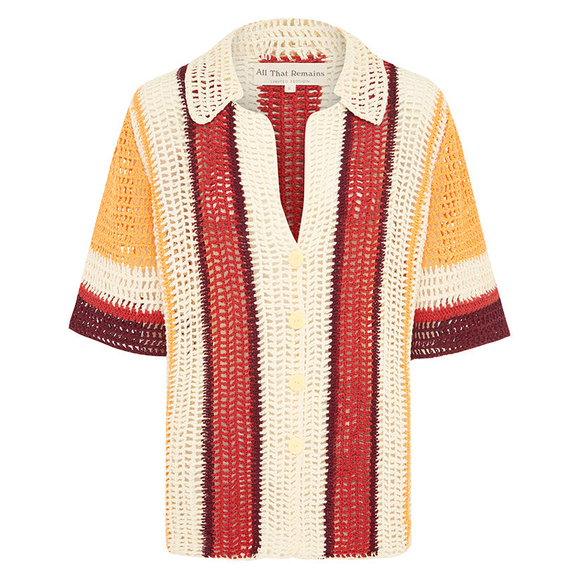 Blouse James Shirt Red-Papaya