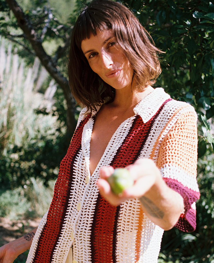 Blouse James Shirt Red-Papaya